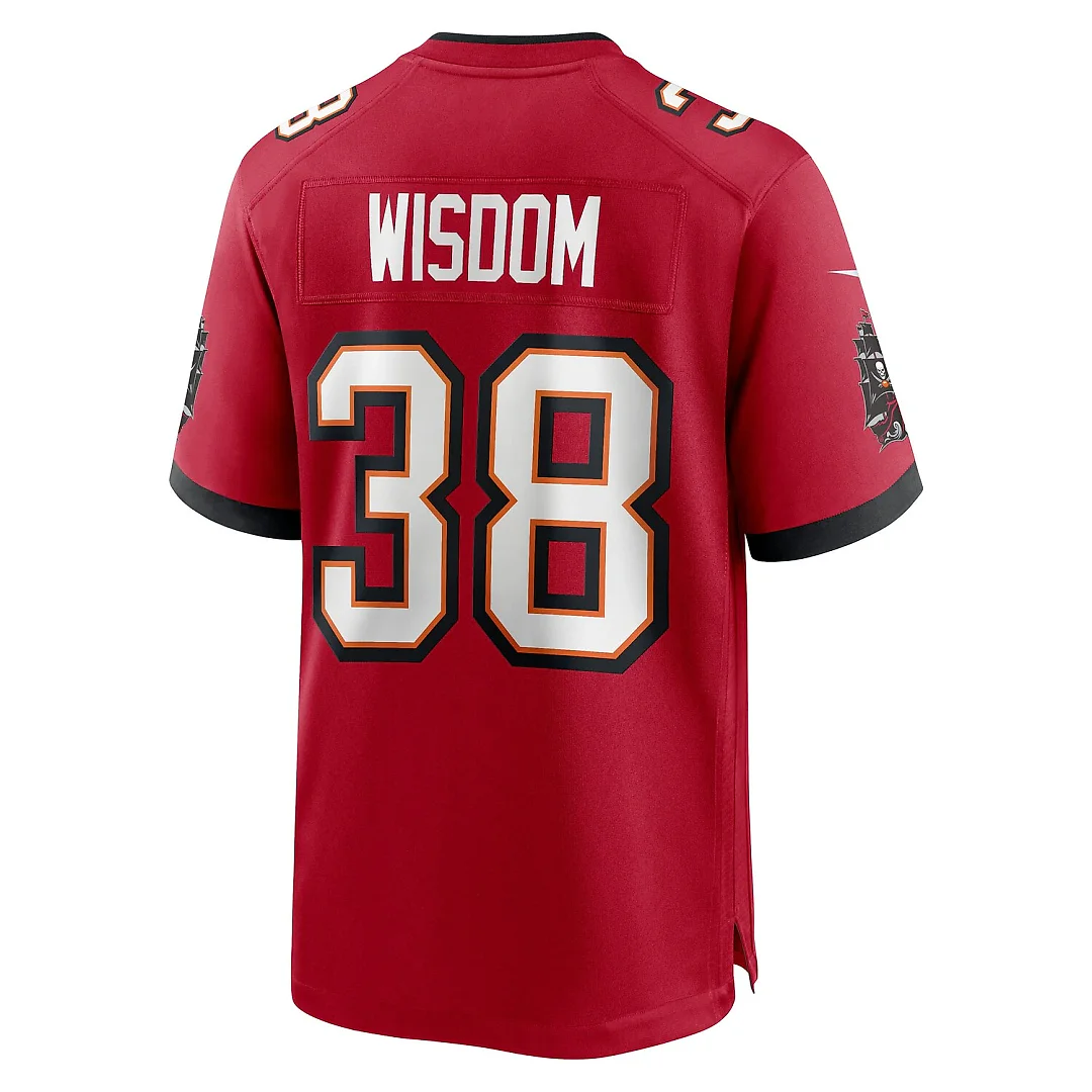 Zennovawear Rashad Wisdom Tampa Bay Buccaneers Team Game Jersey - Red