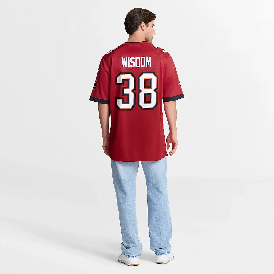 Zennovawear Rashad Wisdom Tampa Bay Buccaneers Team Game Jersey - Red