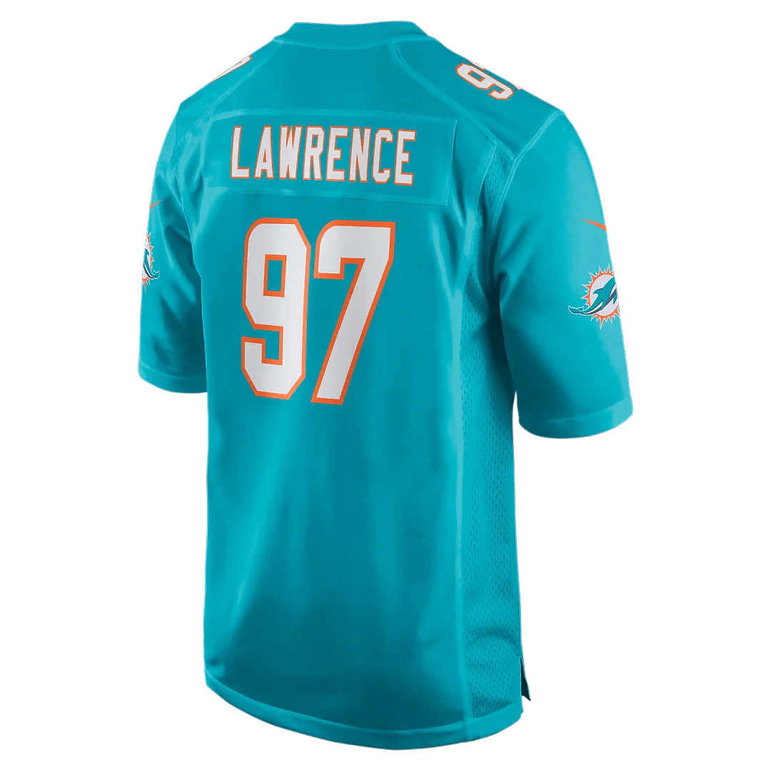 Zennovawear Rashard Lawrence Miami Dolphins Team Game Jersey - Aqua