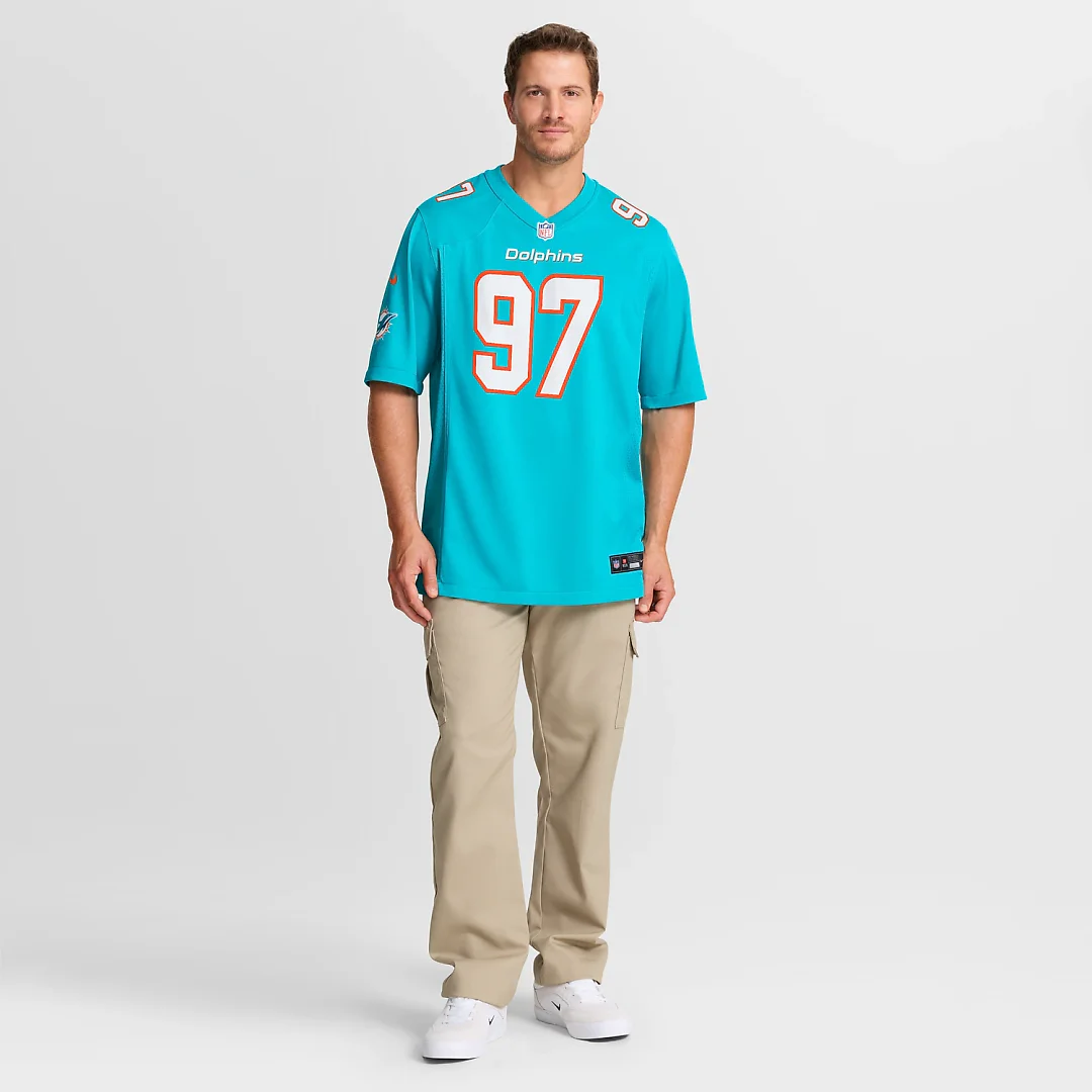 Zennovawear Rashard Lawrence Miami Dolphins Team Game Jersey - Aqua