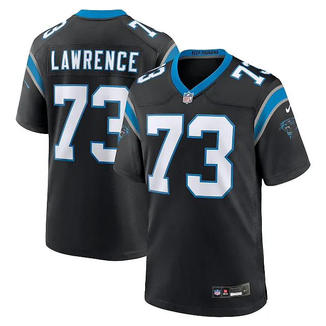 Zennovawear Rashard Lawrence Carolina Panthers Game Jersey - Black