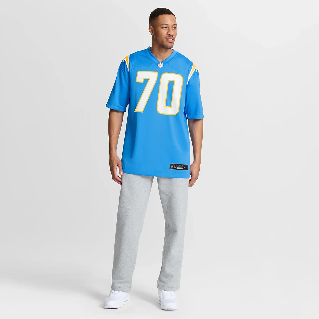 Zennovawear Rashawn Slater Los Angeles Chargers Game Jersey - Powder Blue