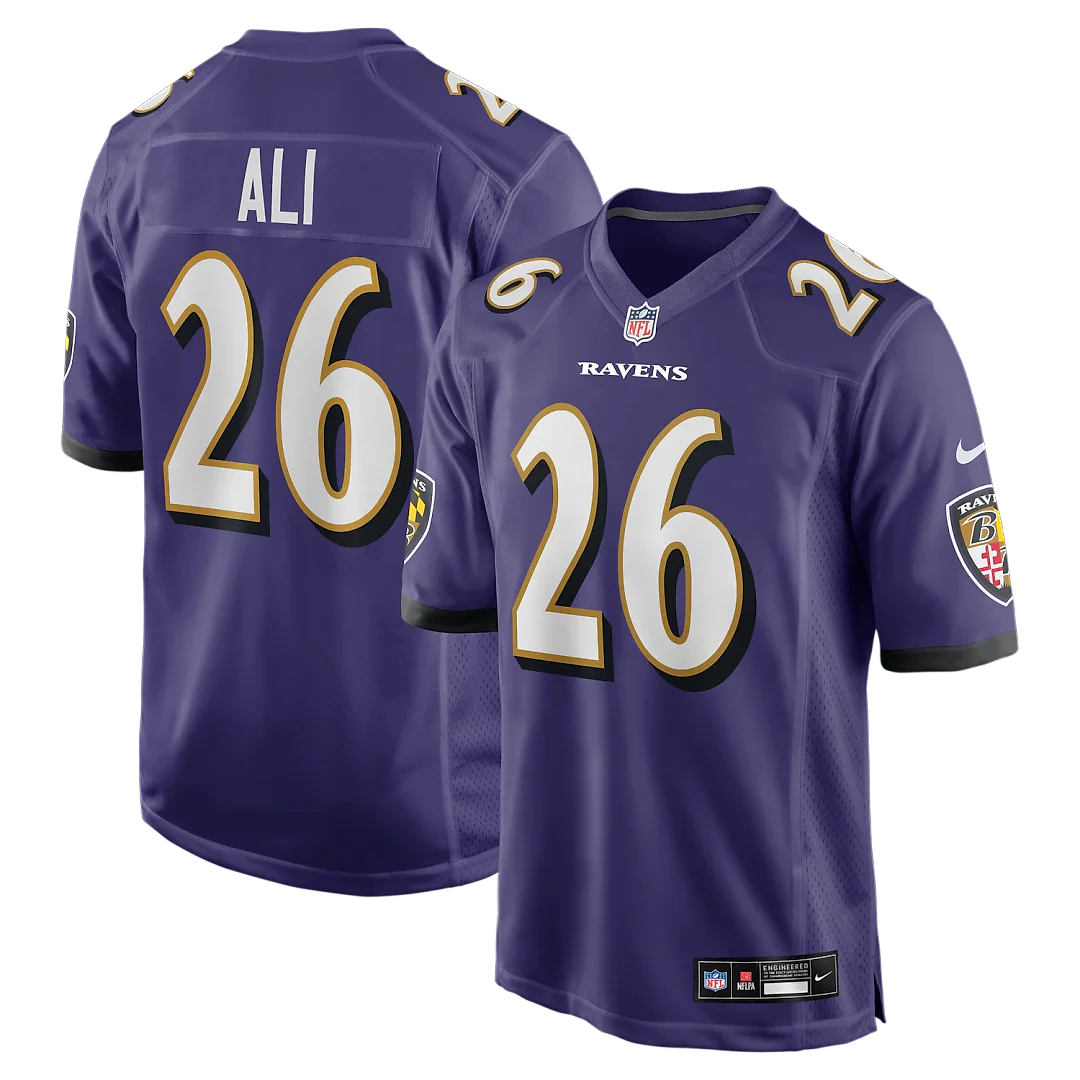 Zennovawear Rasheen Ali Baltimore Ravens Team Game Jersey - Purple