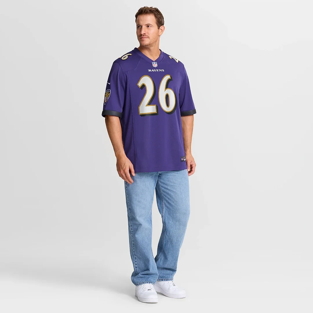 Zennovawear Rasheen Ali Baltimore Ravens Team Game Jersey - Purple