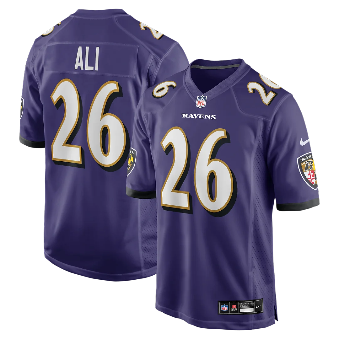 Zennovawear Rasheen Ali Baltimore Ravens Team Game Jersey - Purple