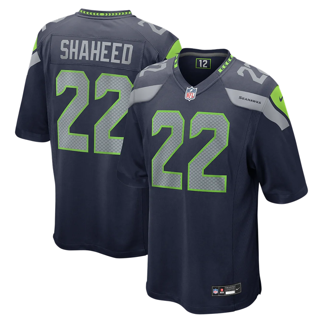 Zennovawear Rashid Shaheed Seattle Seahawks Team Game Jersey - College Navy