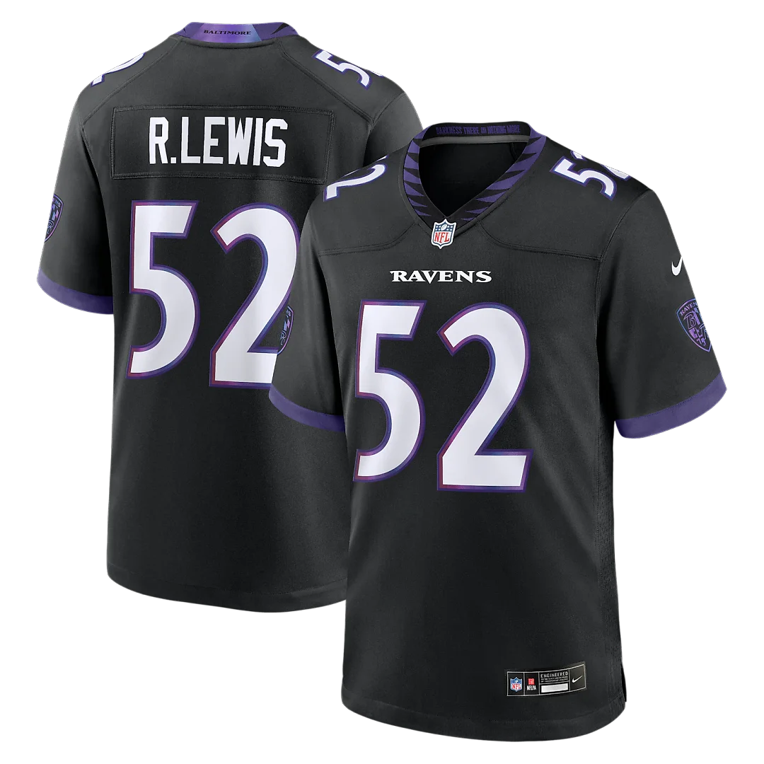 Zennovawear Ray Lewis Baltimore Ravens Alternate Retired Player Game Jersey - Black