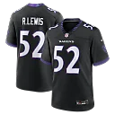 Zennovawear Ray Lewis Baltimore Ravens Alternate Retired Player Game Jersey - Black