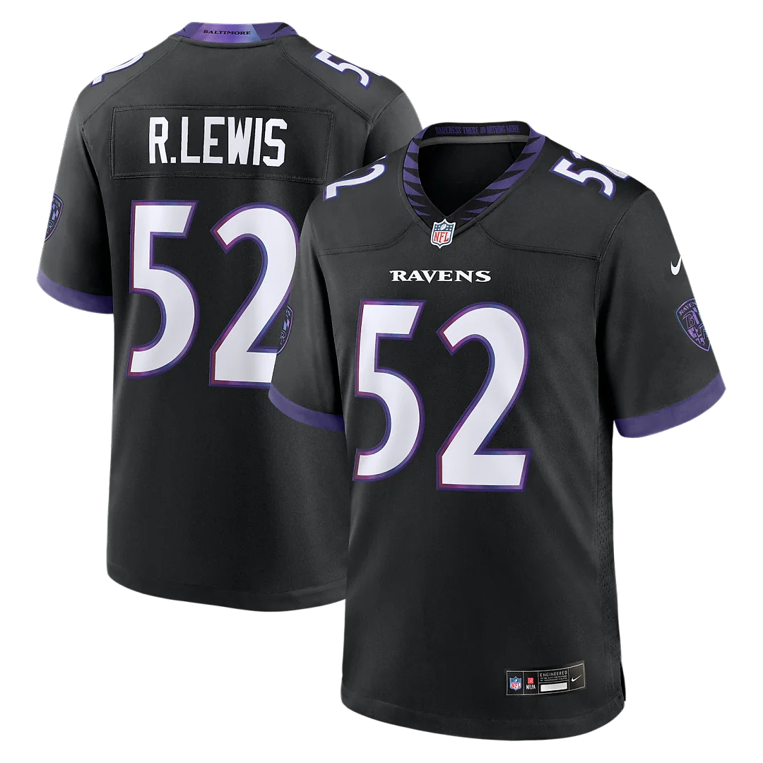 Zennovawear Ray Lewis Baltimore Ravens Alternate Retired Player Game Jersey - Black
