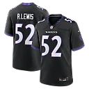 Zennovawear Ray Lewis Baltimore Ravens Alternate Retired Player Game Jersey - Black