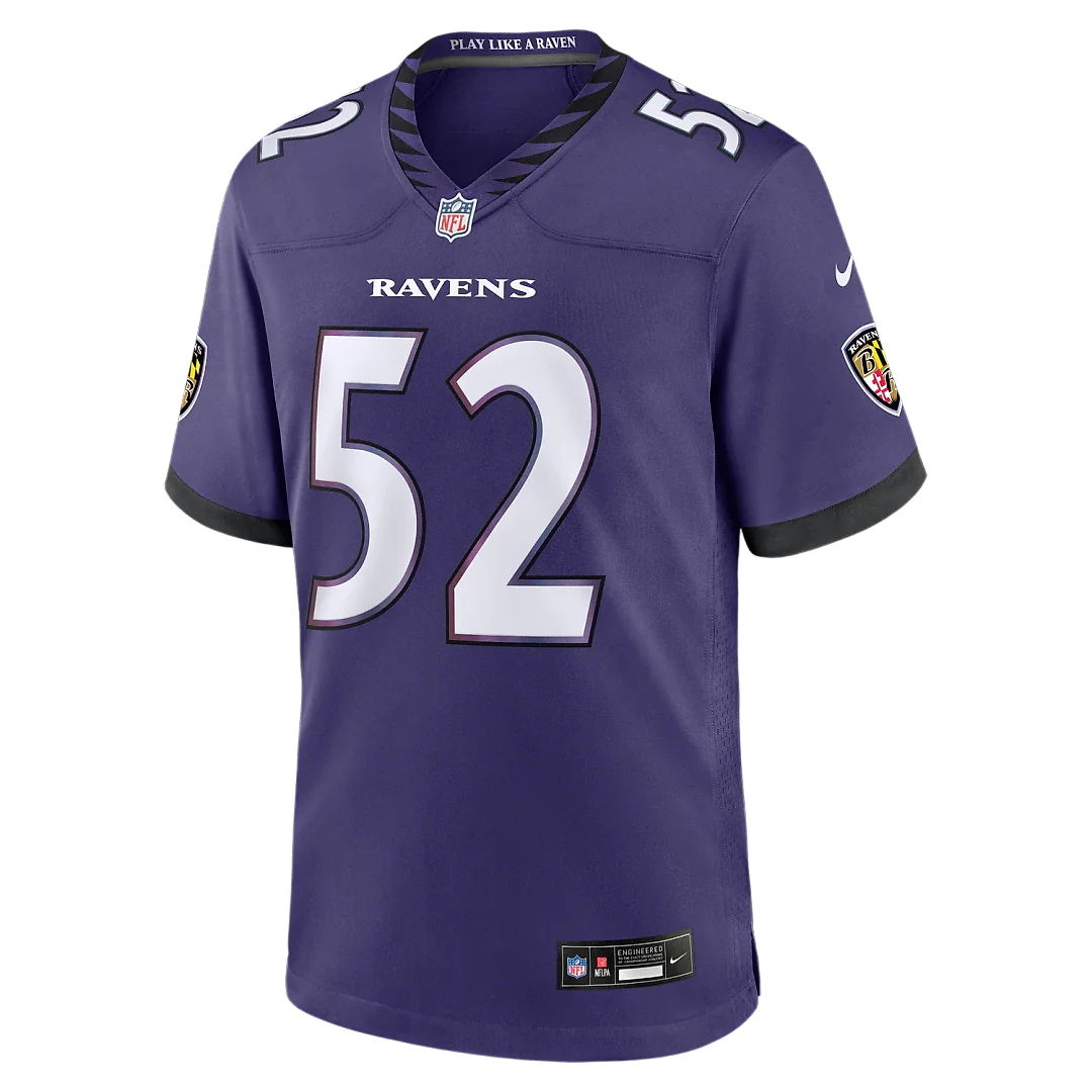 Zennovawear Ray Lewis Baltimore Ravens Team Retired Player Game Jersey - Purple