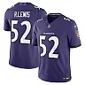 Zennovawear Ray Lewis Baltimore Ravens Vapor FUSE. Stitched Retired Limited Jersey - Purple