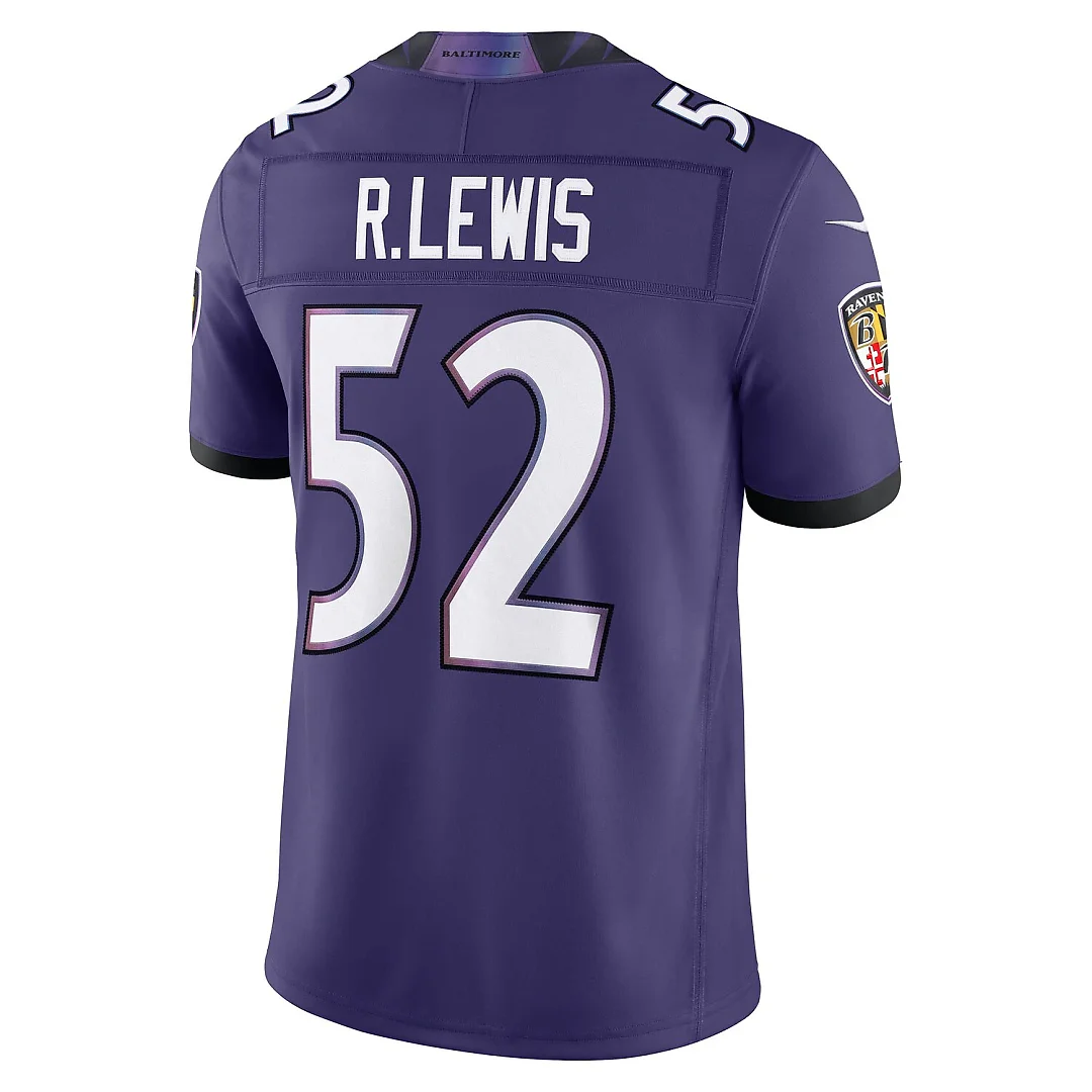 Zennovawear Ray Lewis Baltimore Ravens Vapor FUSE. Stitched Retired Limited Jersey - Purple