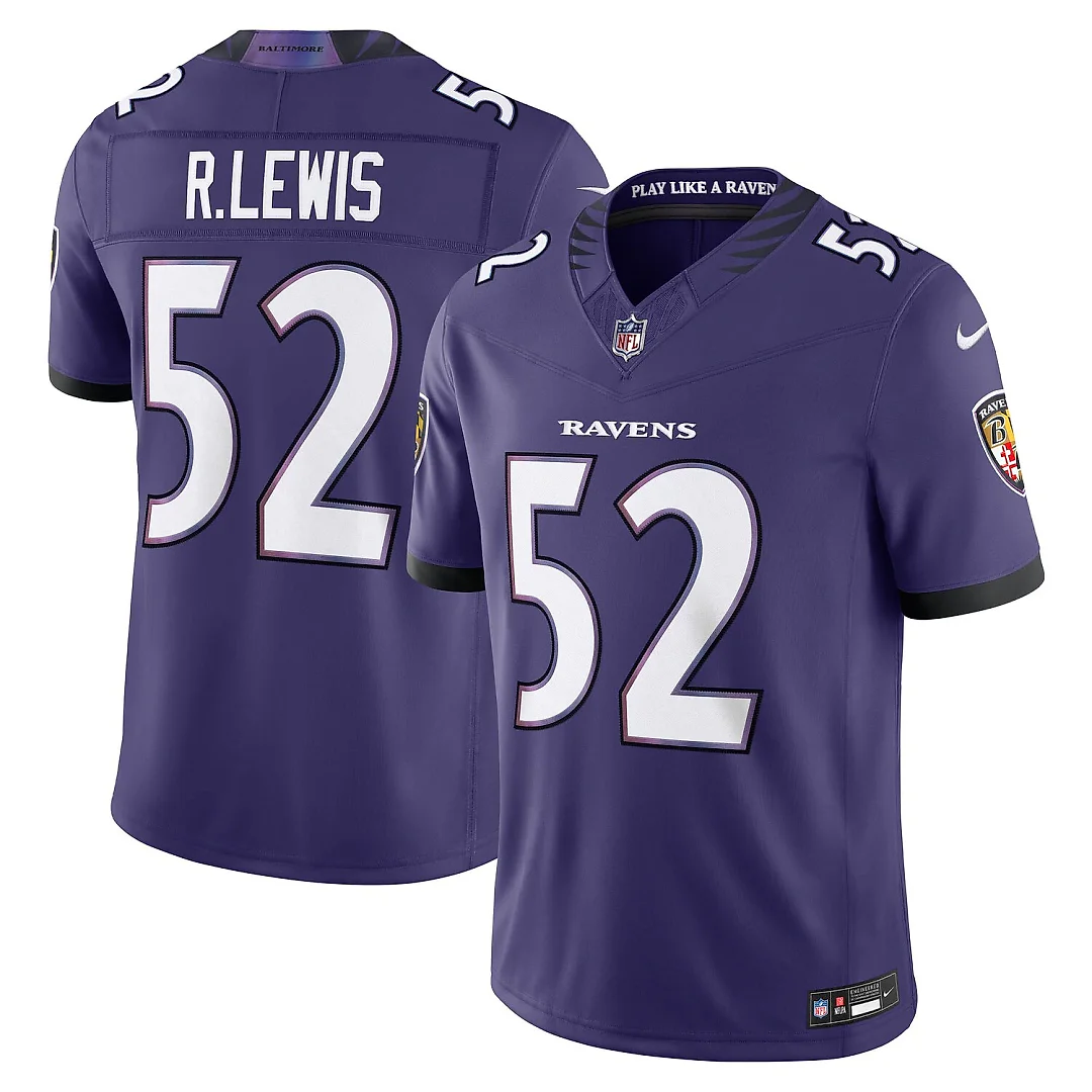 Zennovawear Ray Lewis Baltimore Ravens Vapor FUSE. Stitched Retired Limited Jersey - Purple