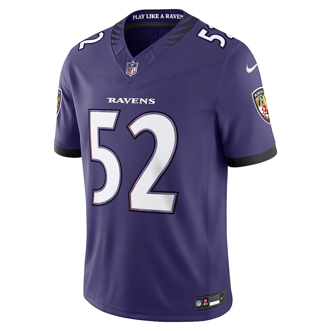 Zennovawear Ray Lewis Baltimore Ravens Vapor FUSE. Stitched Retired Limited Jersey - Purple