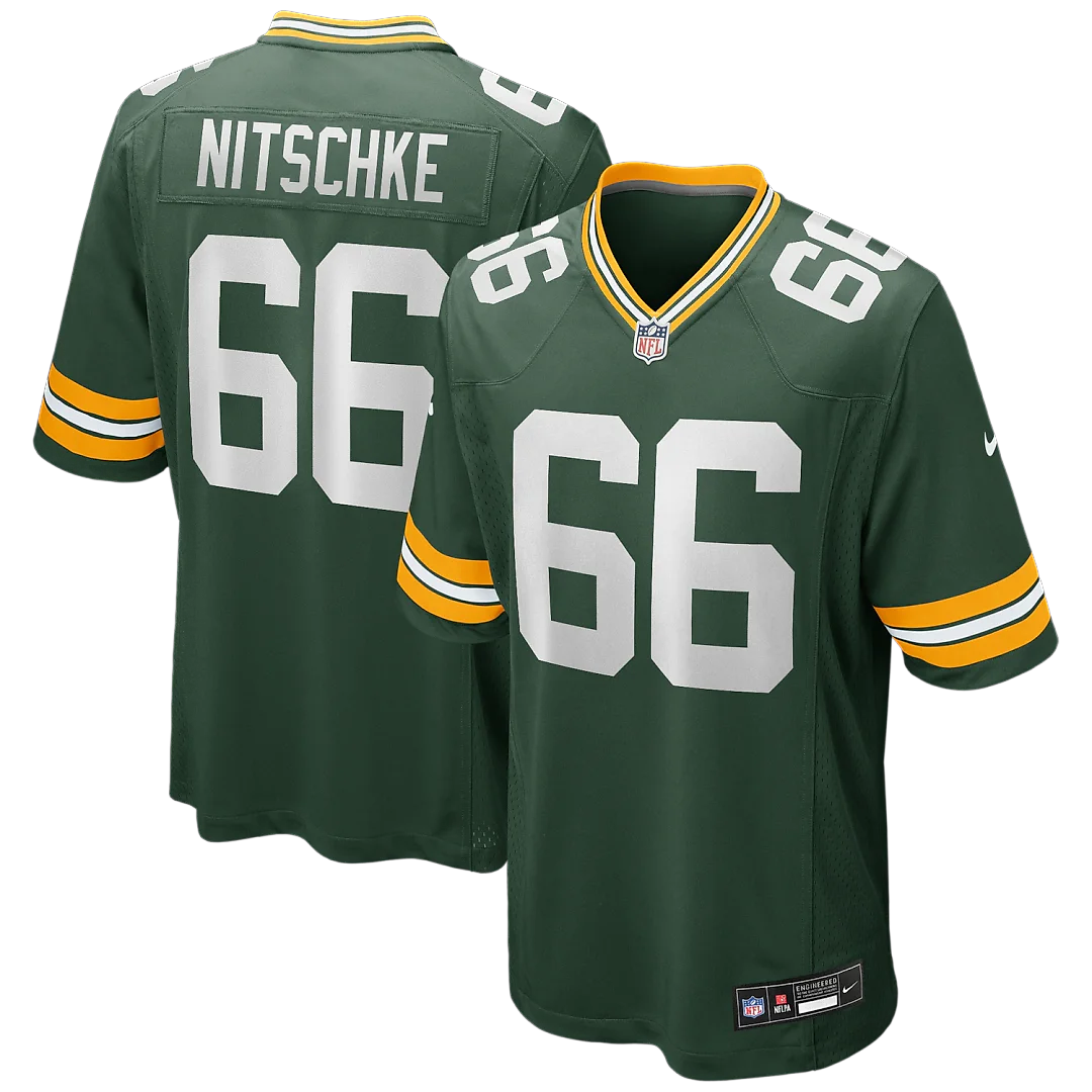 Zennovawear Ray Nitschke Green Bay Packers Game Retired Player Jersey - Green