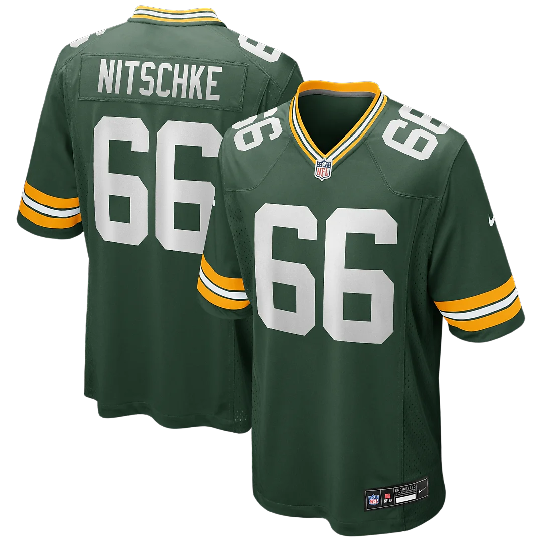 Zennovawear Ray Nitschke Green Bay Packers Game Retired Player Jersey - Green