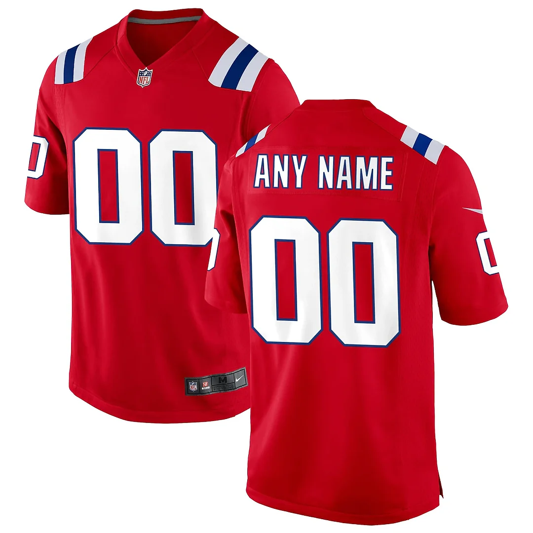 Zennovawear New England Patriots Alternate Custom Jersey - Red