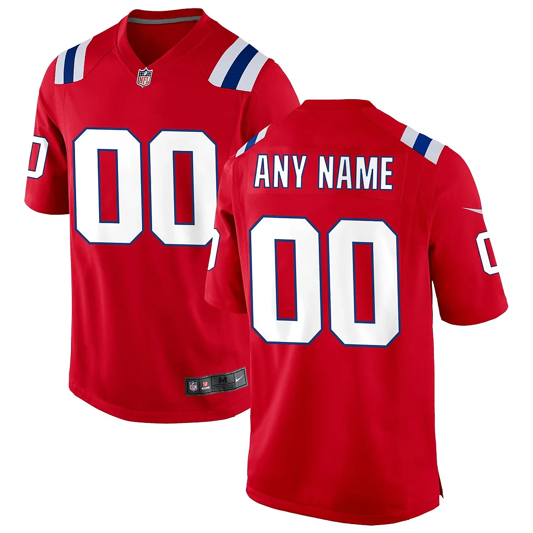 Zennovawear New England Patriots Alternate Custom Jersey - Red