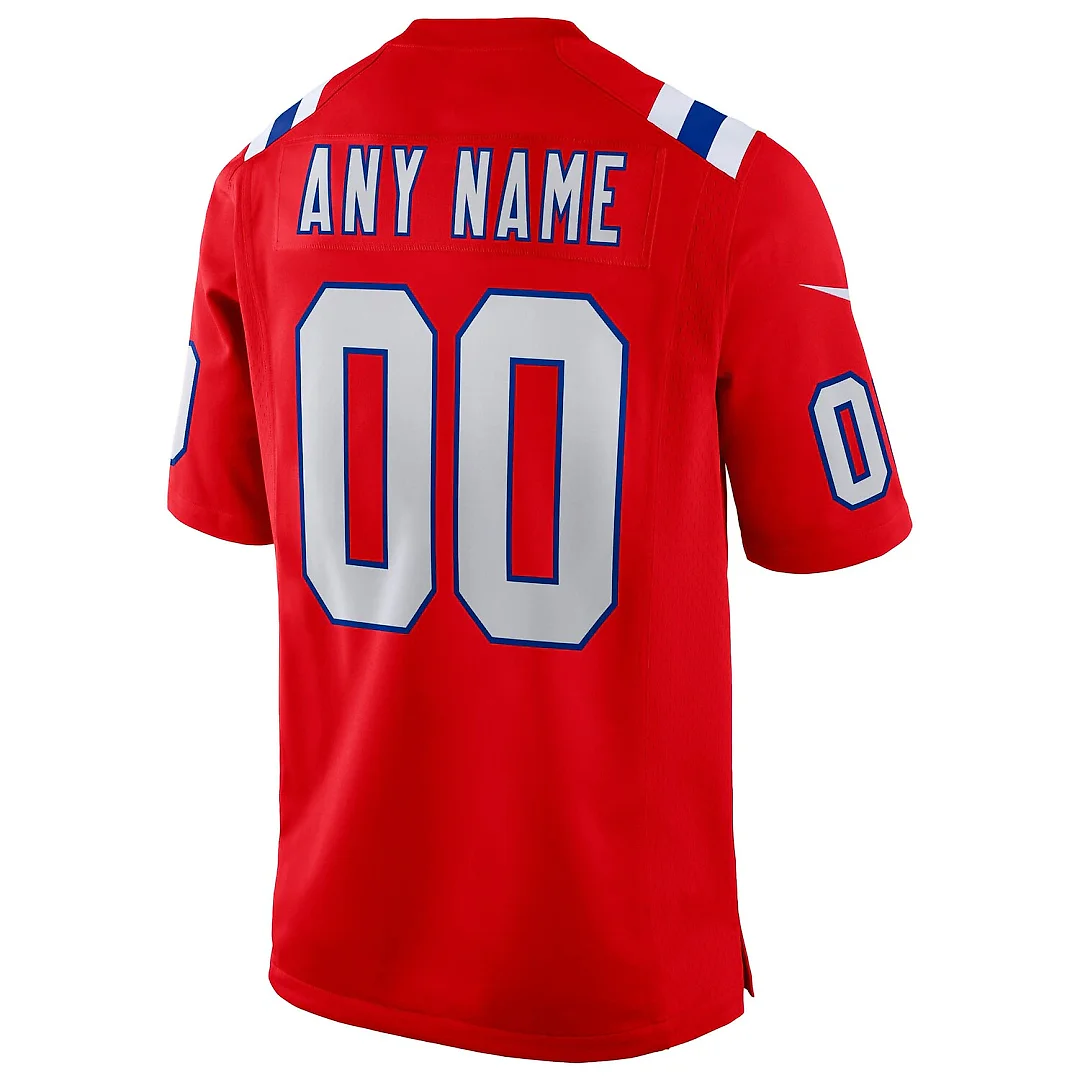 Zennovawear New England Patriots Super Bowl LX Patch Custom Game Jersey - Red