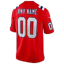 Zennovawear New England Patriots Super Bowl LX Patch Custom Game Jersey - Red