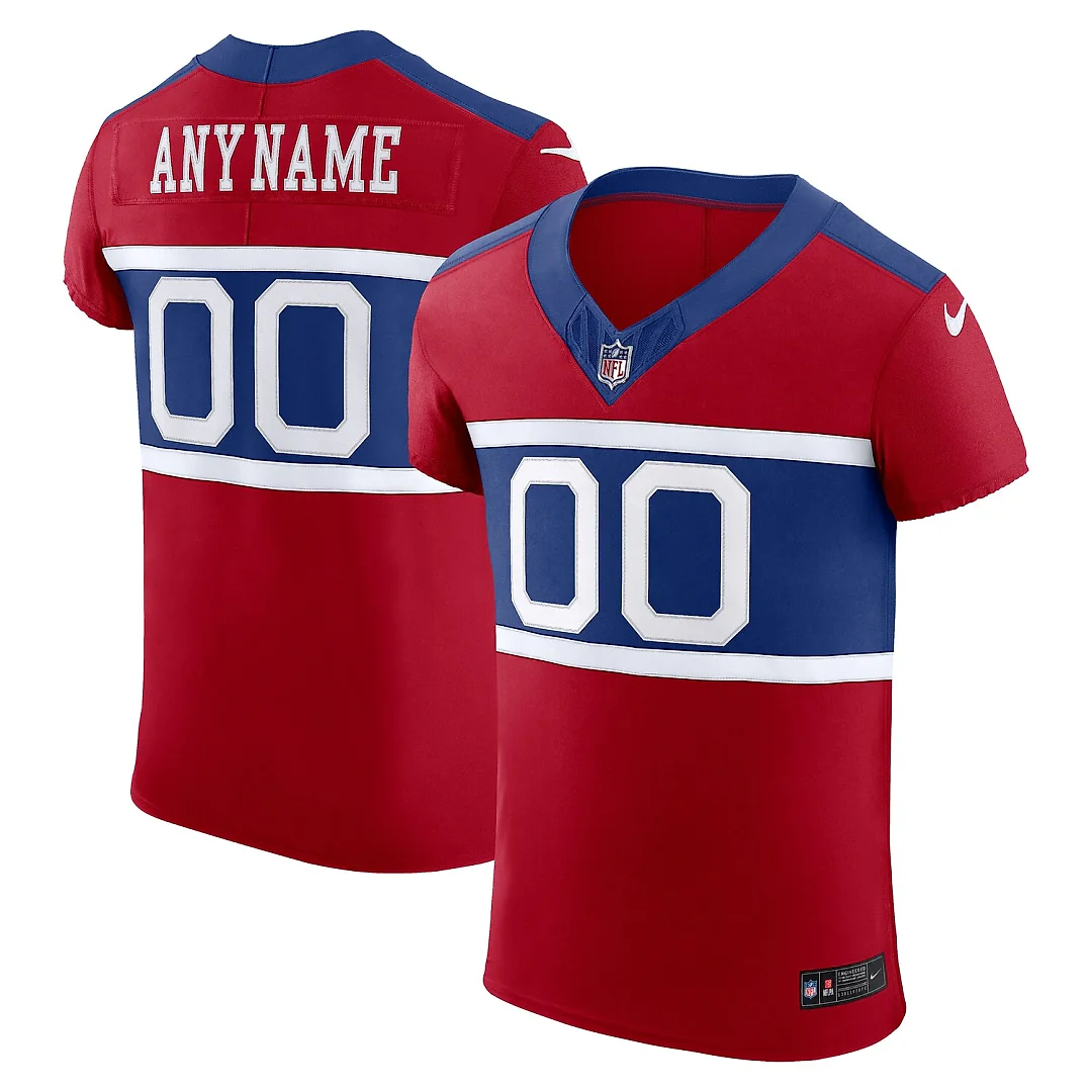 Zennovawear New York Giants Alternate Vapor FUSE. Elite Custom Jersey - Red