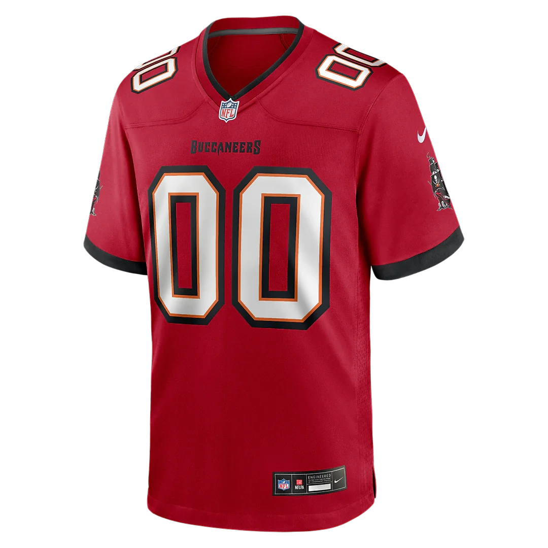 Zennovawear Men's Red Tampa Bay Buccaneers Team Custom Game Jersey