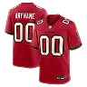 Zennovawear Men's Red Tampa Bay Buccaneers Team Custom Game Jersey