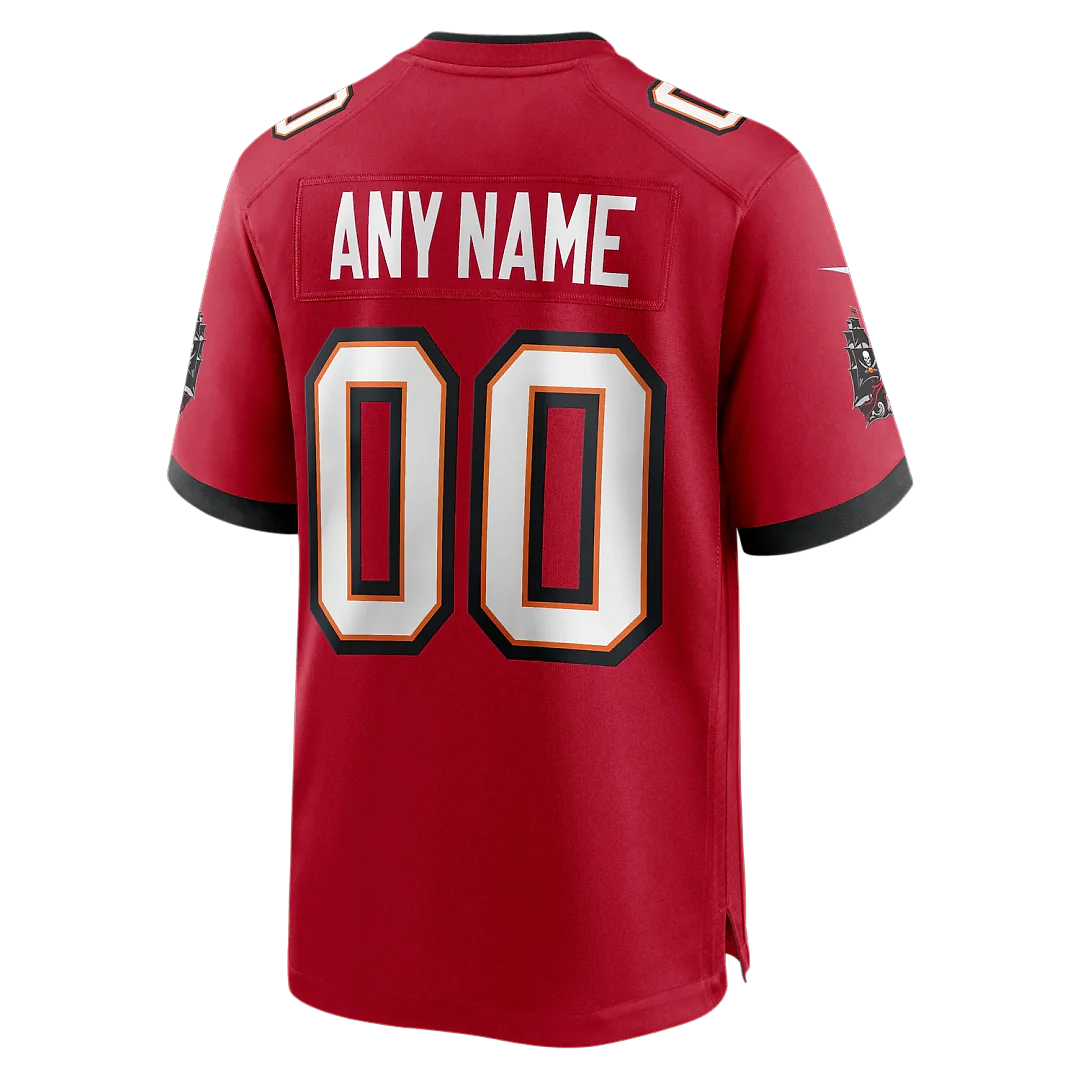 Zennovawear Men's Red Tampa Bay Buccaneers Team Custom Game Jersey