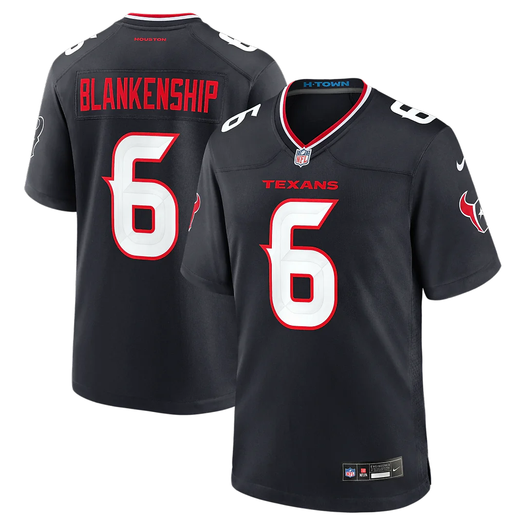 Zennovawear Reed Blankenship Houston Texans Team Game Jersey - Navy