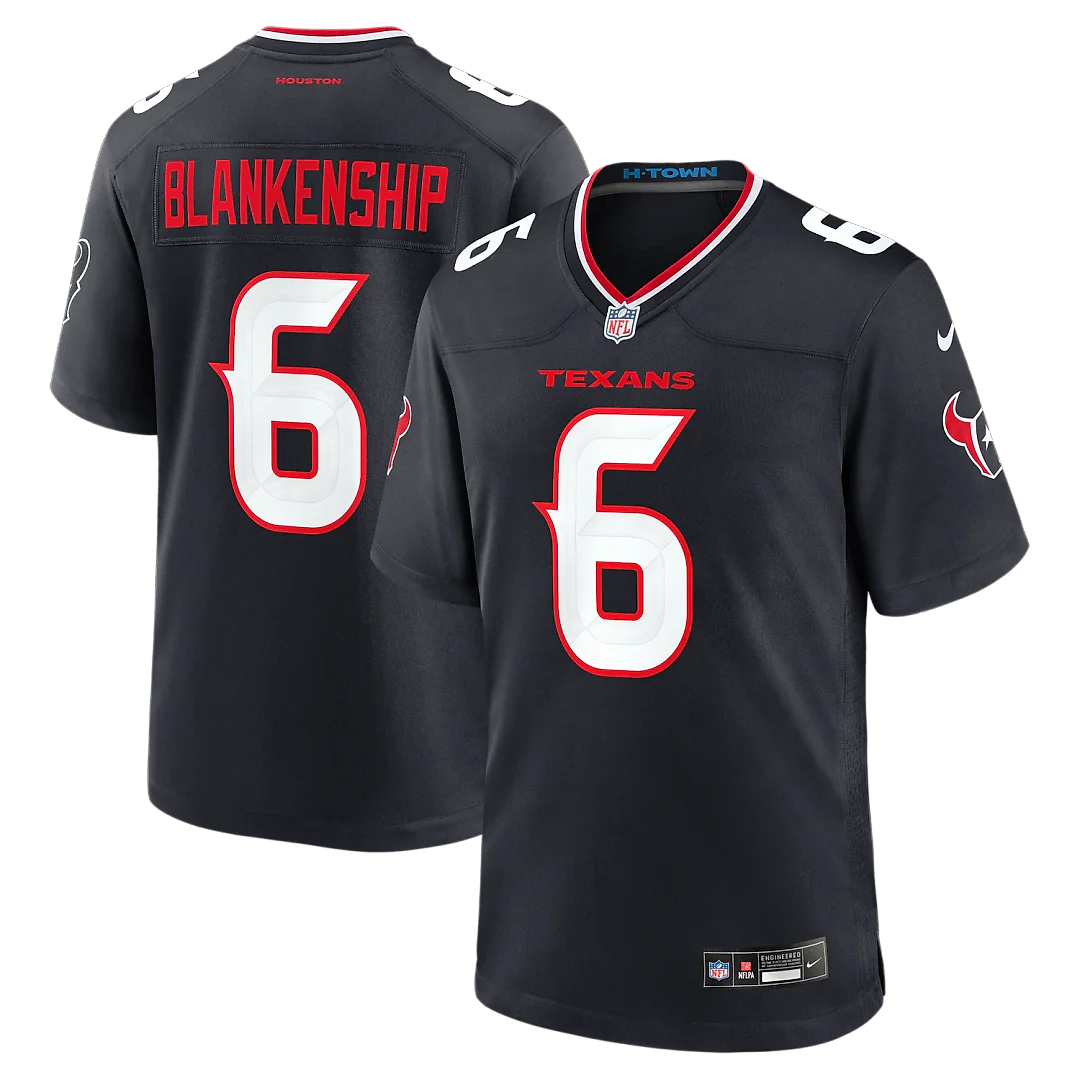 Zennovawear Reed Blankenship Houston Texans Team Game Jersey - Navy