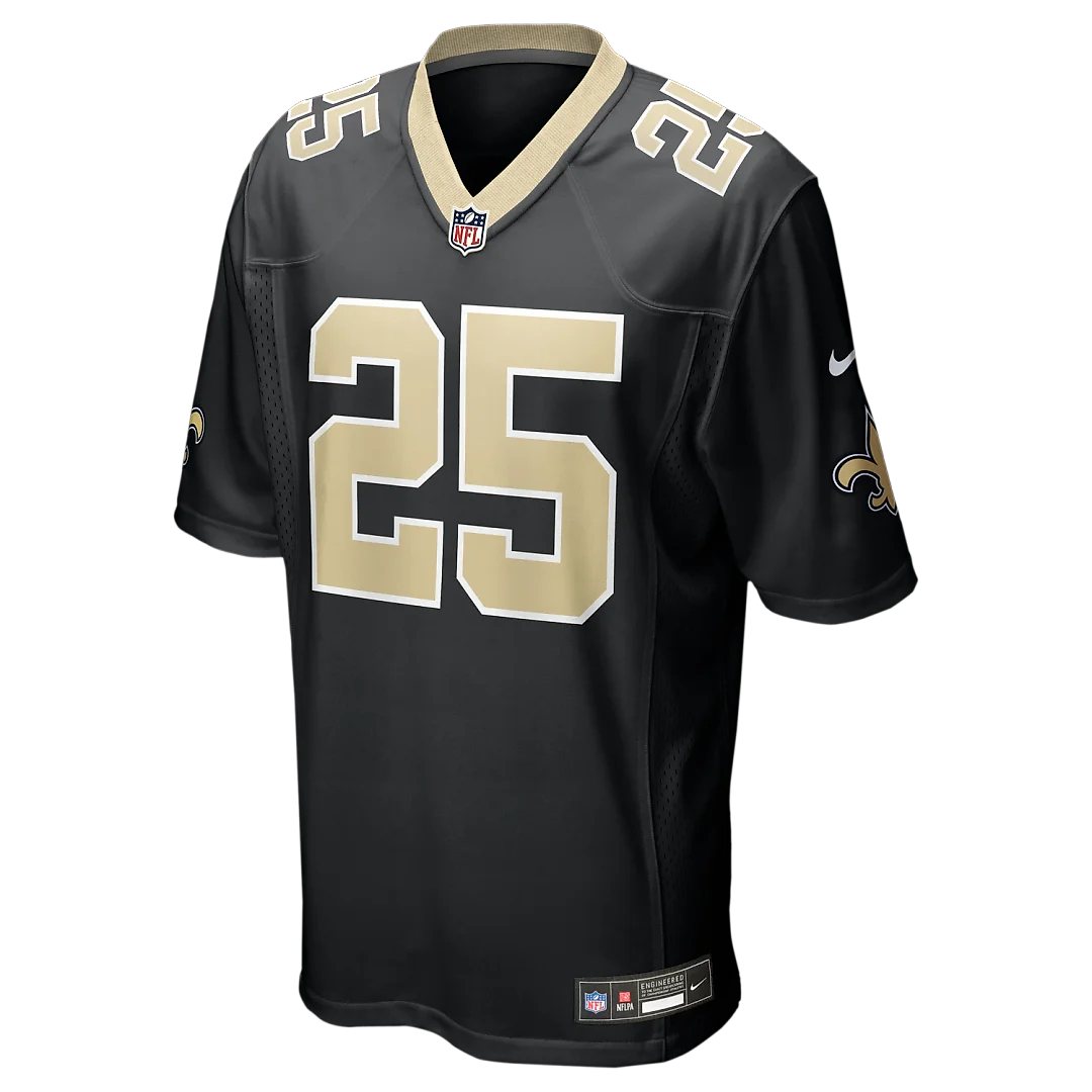 Zennovawear Rejzohn Wright New Orleans Saints Team Game Jersey - Black