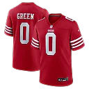 Zennovawear Renardo Green San Francisco 49ers Game Jersey - Scarlet