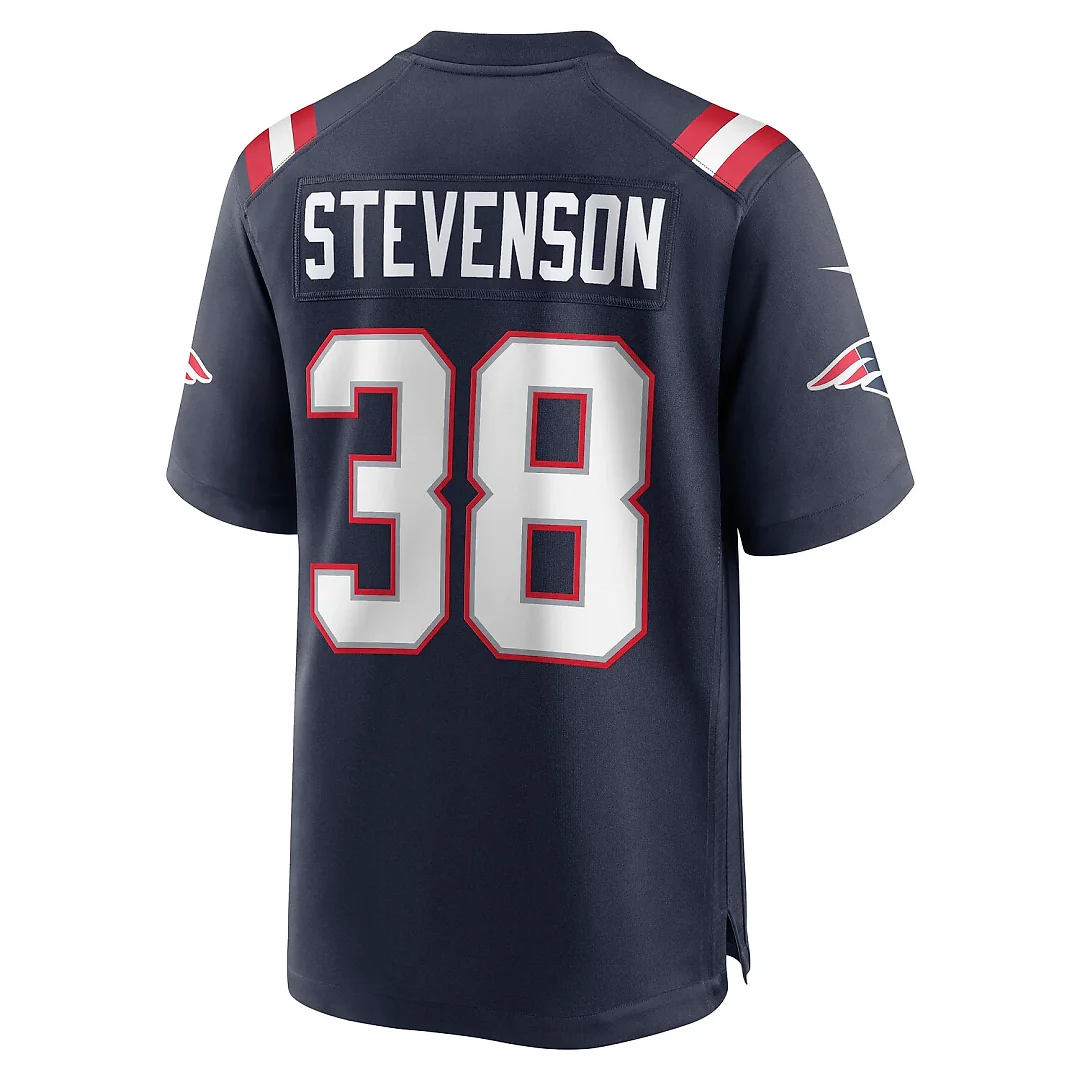 Zennovawear Rhamondre Stevenson New England Patriots Game Jersey - Navy