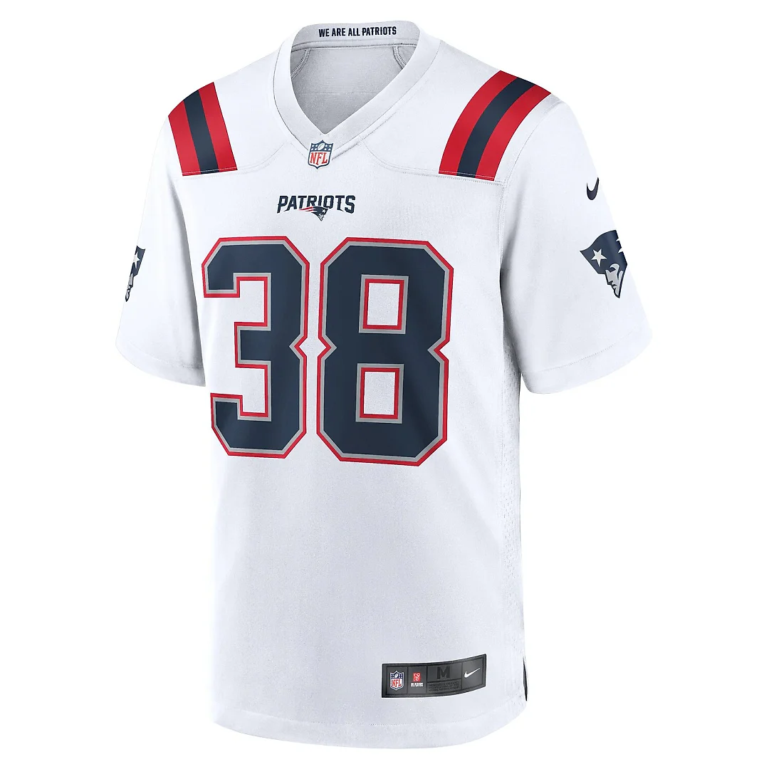Zennovawear Rhamondre Stevenson New England Patriots Game Player Jersey - White