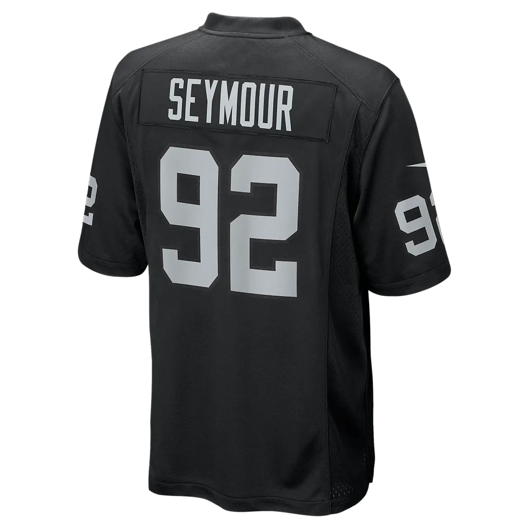 Zennovawear Richard Seymour Las Vegas Raiders Retired Player Game Jersey - Black