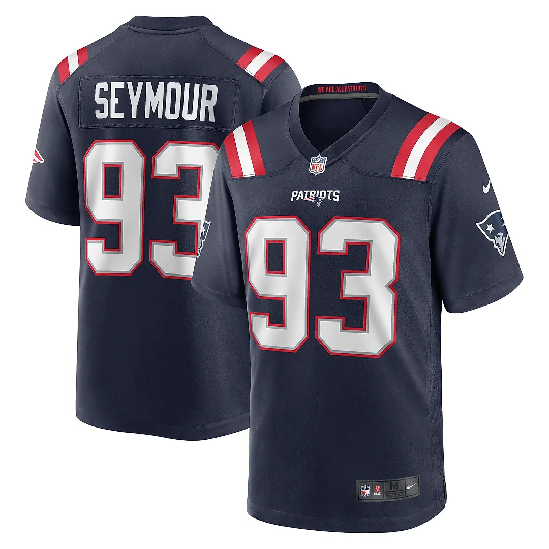 Zennovawear Richard Seymour New England Patriots Retired Player Game Jersey - Navy