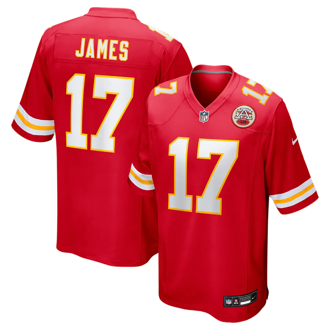 Zennovawear Richie James Kansas City Chiefs Game Jersey - Red