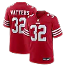Zennovawear Ricky Watters San Francisco 49ers Retired Player Game Jersey - Scarlet