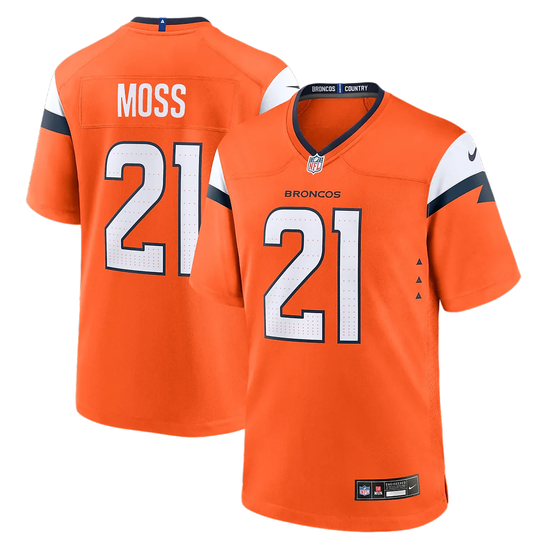 Zennovawear Riley Moss Denver Broncos Team Game Jersey - Orange