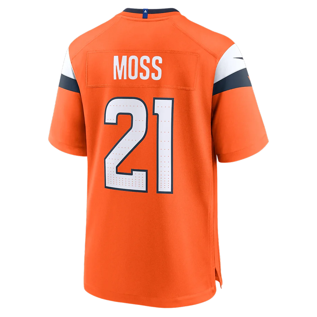Zennovawear Riley Moss Denver Broncos Team Game Jersey - Orange