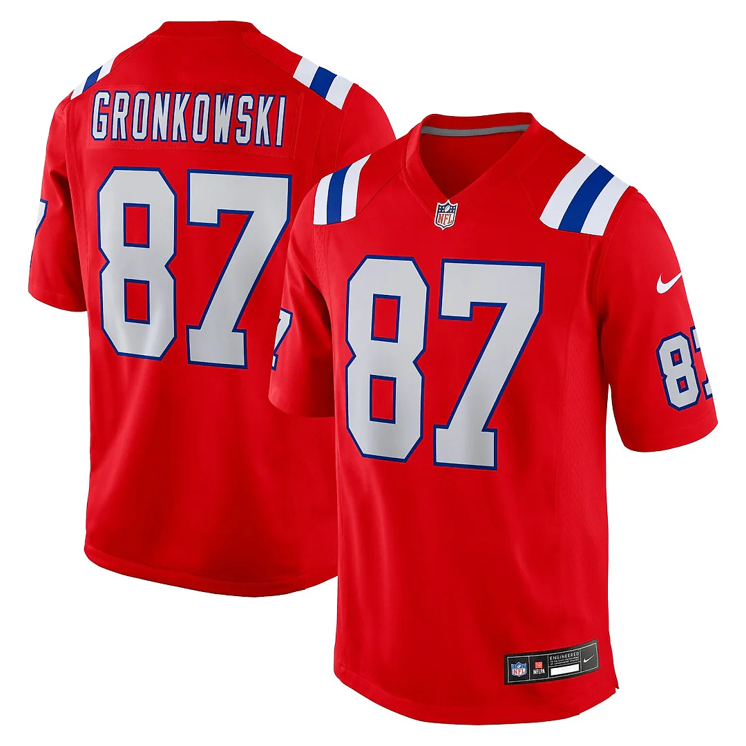 Zennovawear Rob Gronkowski New England Patriots Alternate Retired Player Game Jersey - Red
