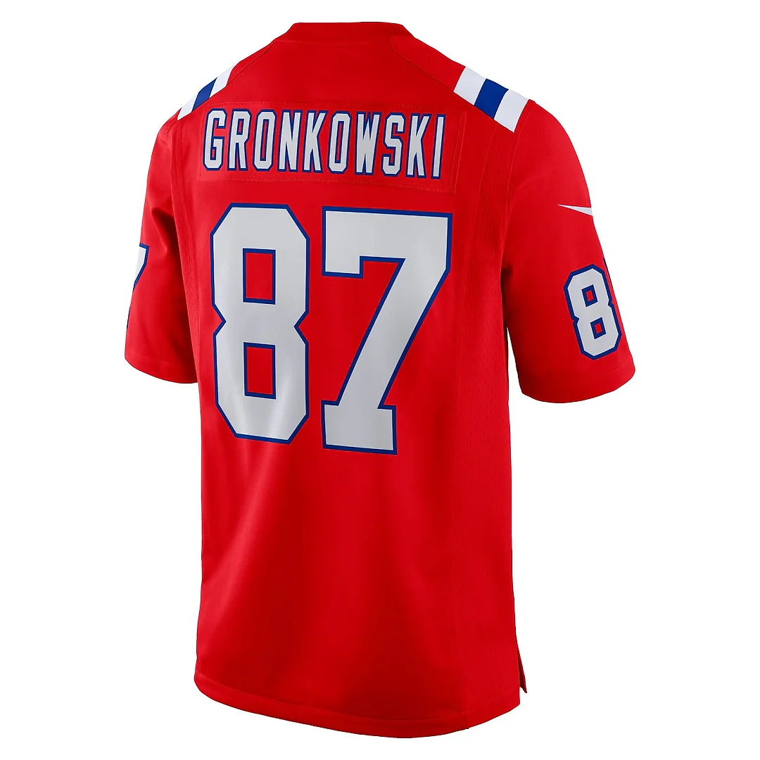 Zennovawear Rob Gronkowski New England Patriots Alternate Retired Player Game Jersey - Red