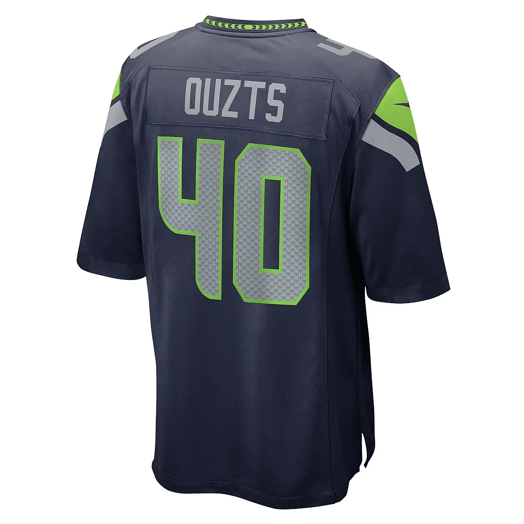 Zennovawear Robbie Ouzts Seattle Seahawks Team Game Jersey - College Navy
