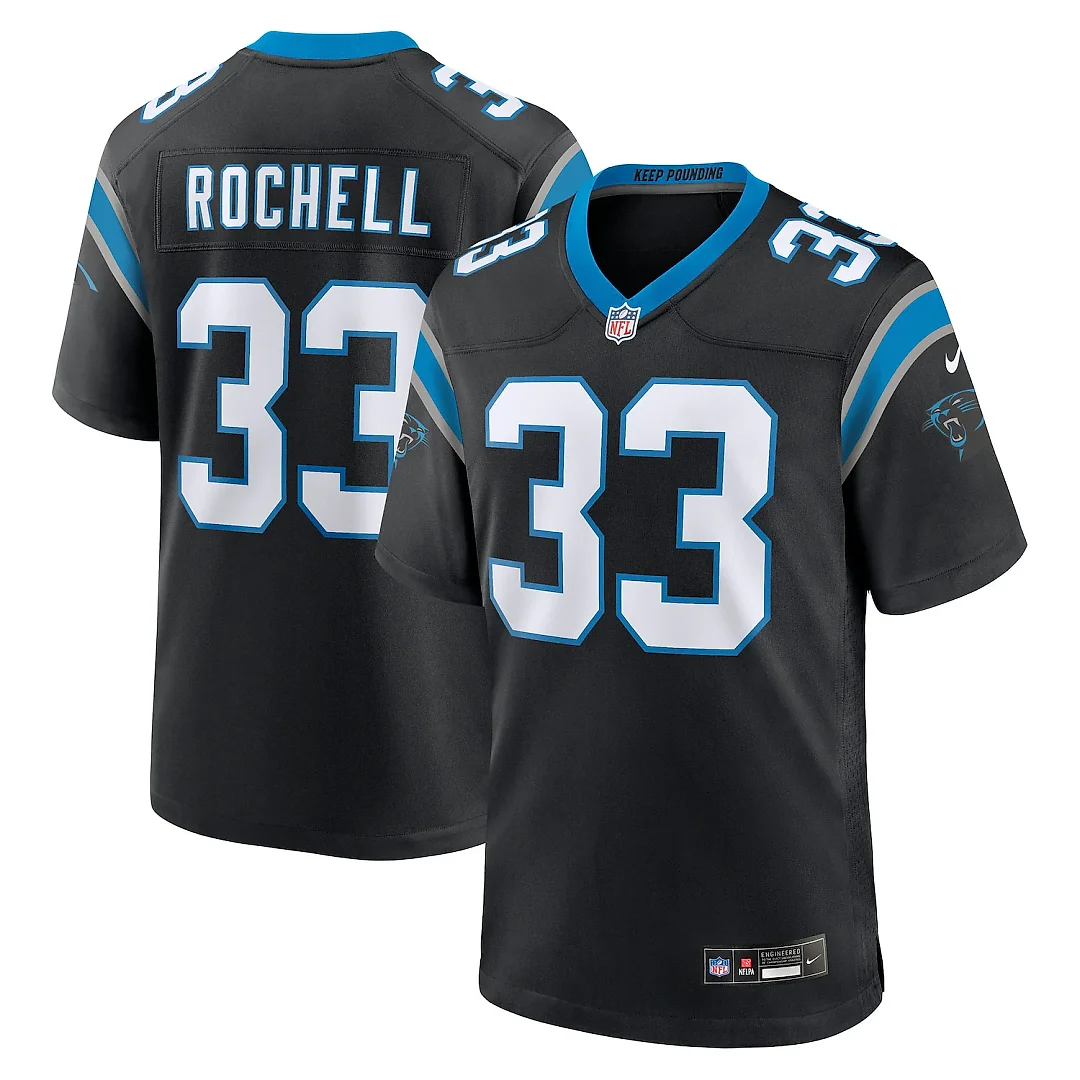 Zennovawear Robert Rochell Carolina Panthers Team Game Jersey - Black