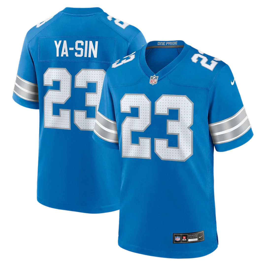 Zennovawear Rock Ya-Sin Detroit Lions Team Game Jersey - Blue