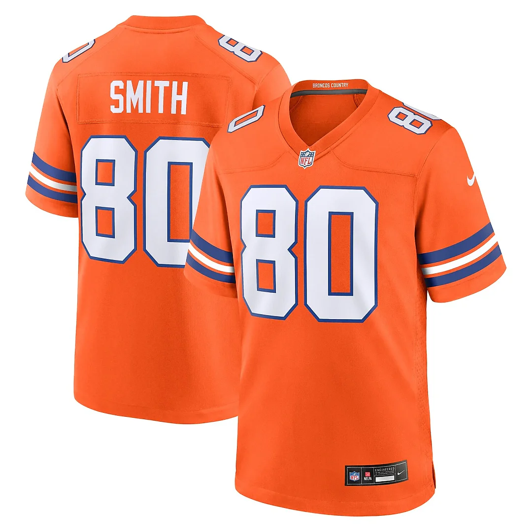 Zennovawear Rod Smith Denver Broncos Retired Player Alternate Game Jersey - Orange
