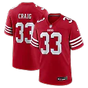 Zennovawear Roger Craig San Francisco 49ers Team Retired Game Jersey - Scarlet