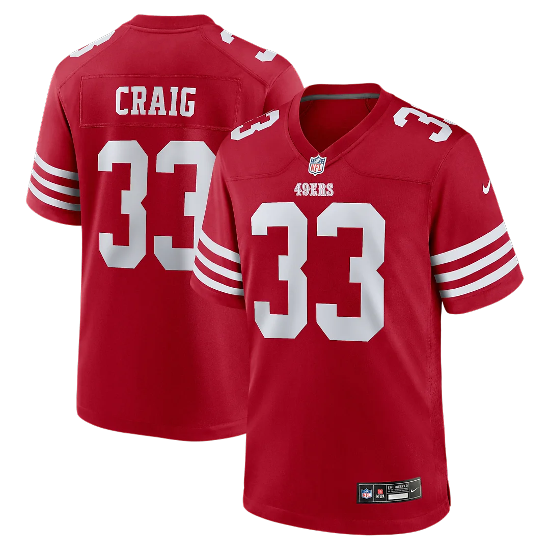 Zennovawear Roger Craig San Francisco 49ers Team Retired Game Jersey - Scarlet