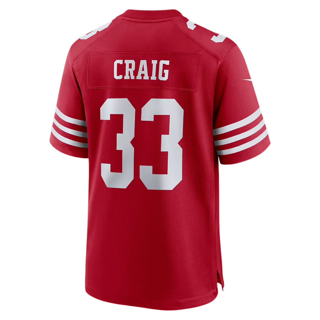 Zennovawear Roger Craig San Francisco 49ers Team Retired Game Jersey - Scarlet